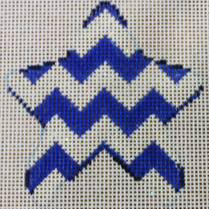 Blue/White Chevron Star