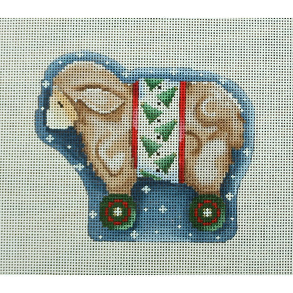 Taupe Sheep on Wheels