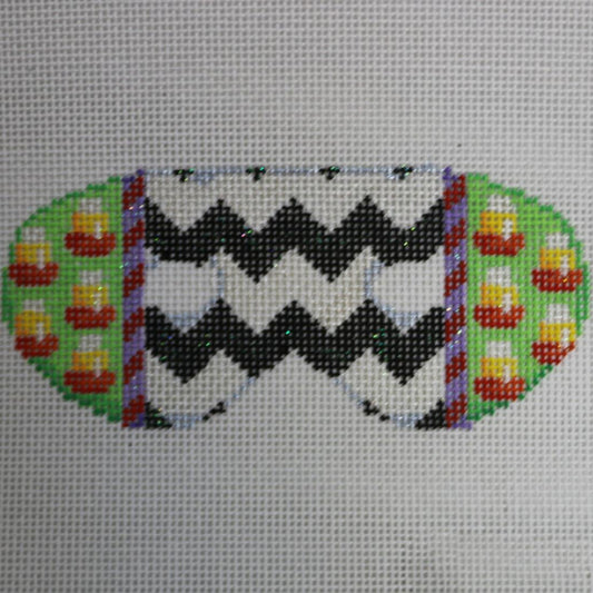 Chevron/Candy Corn Mask