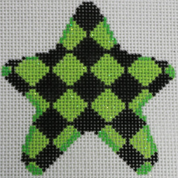 Lime/Black Harlequin Star