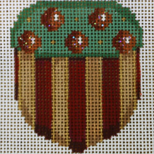 Rust & Green Dot Cap Acorn