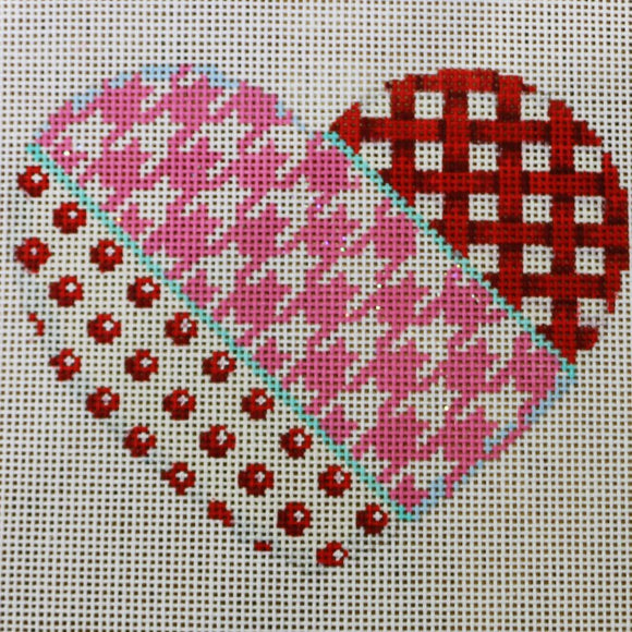 Red & Pink Patterend Heart