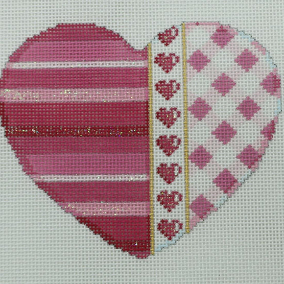Pink Ombre/Gingham Heart