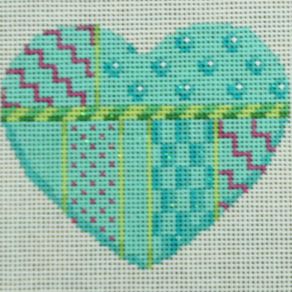Turquoise Patterns Heart
