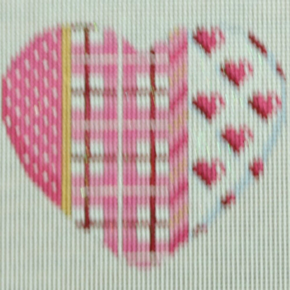 Pink Dot/Plaid/Hearts Heart