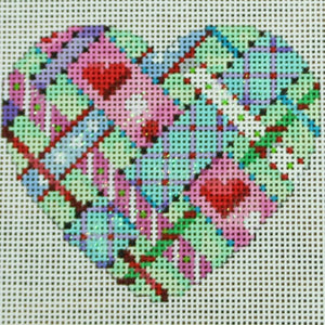 Diagonal Woven Ribbons Heart
