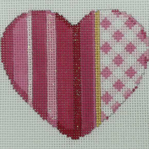 Med. Pink Ombre/Gingham Heart