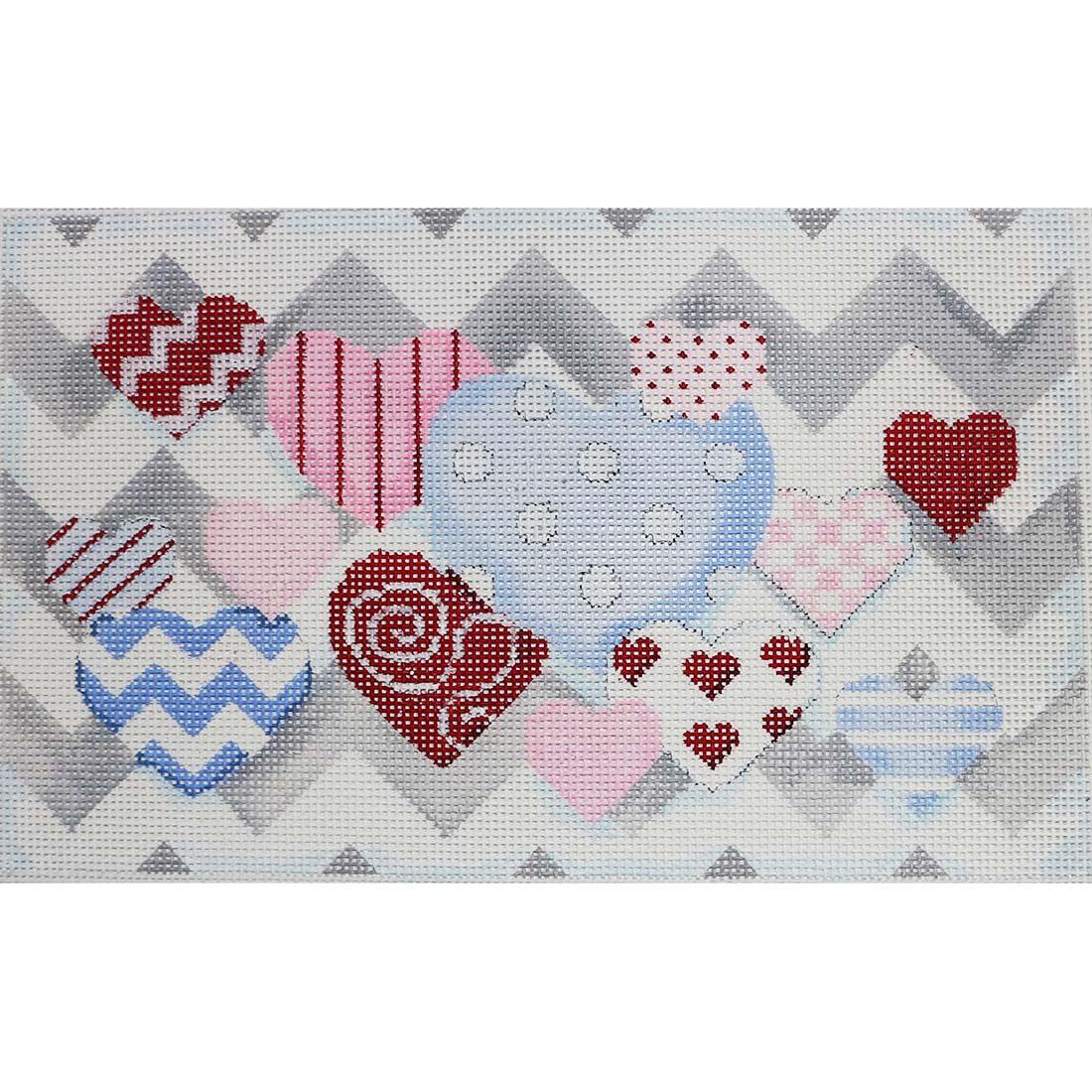 Pink/Blue/Red Hearts