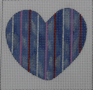Blue Heart w/ Stripes