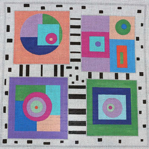 Four Square Geometric with stitch guide
