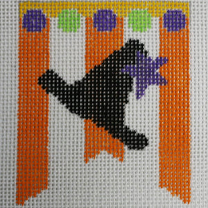 Witch Hat on Stripes Banner