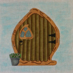 Fairie Door w/ Potted Plant