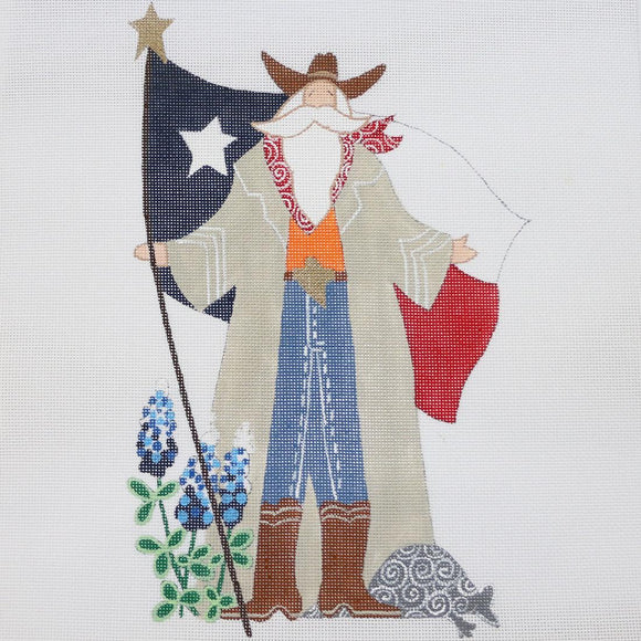 Santa w/ Texas Flag