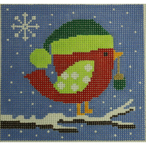 Bird w/ Santa Hat & Ornament