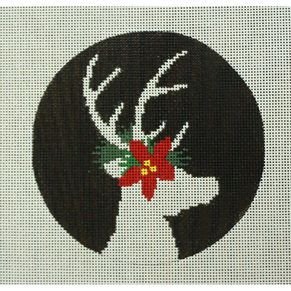 Deer Head w/ Poinsettia