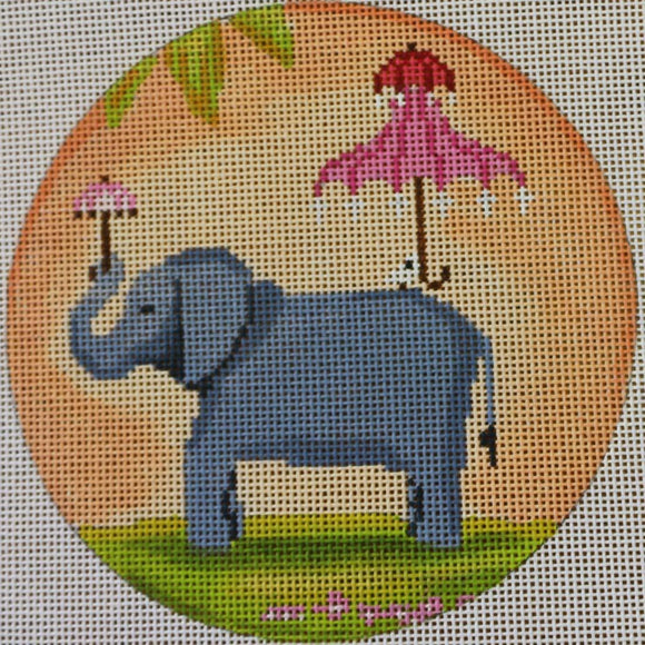 Elephant w/ Pink Umbrella