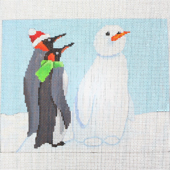 Penguins w/ Snowman