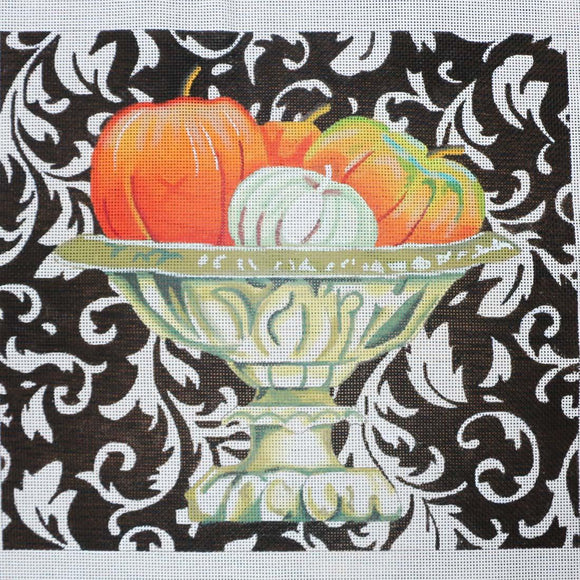 Elegant Pumpkins in Urn