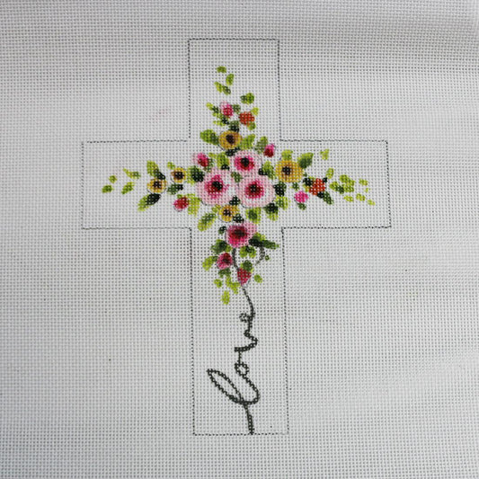 Love/Flowers Cross