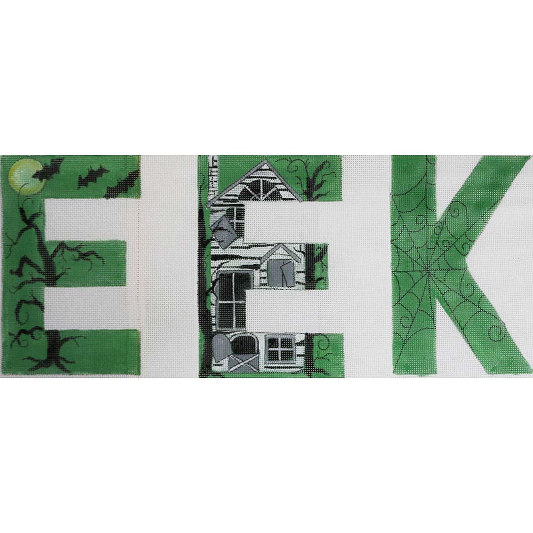 EEK with box letters