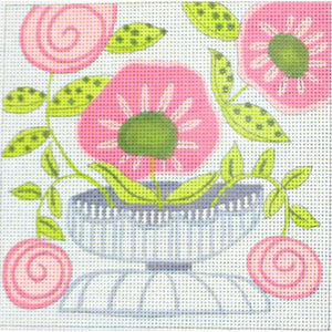 Vase/Pink Flowers