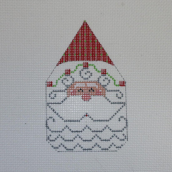 Santa with Red Striped Hat