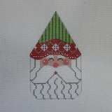 Santa with Green Striped Hat
