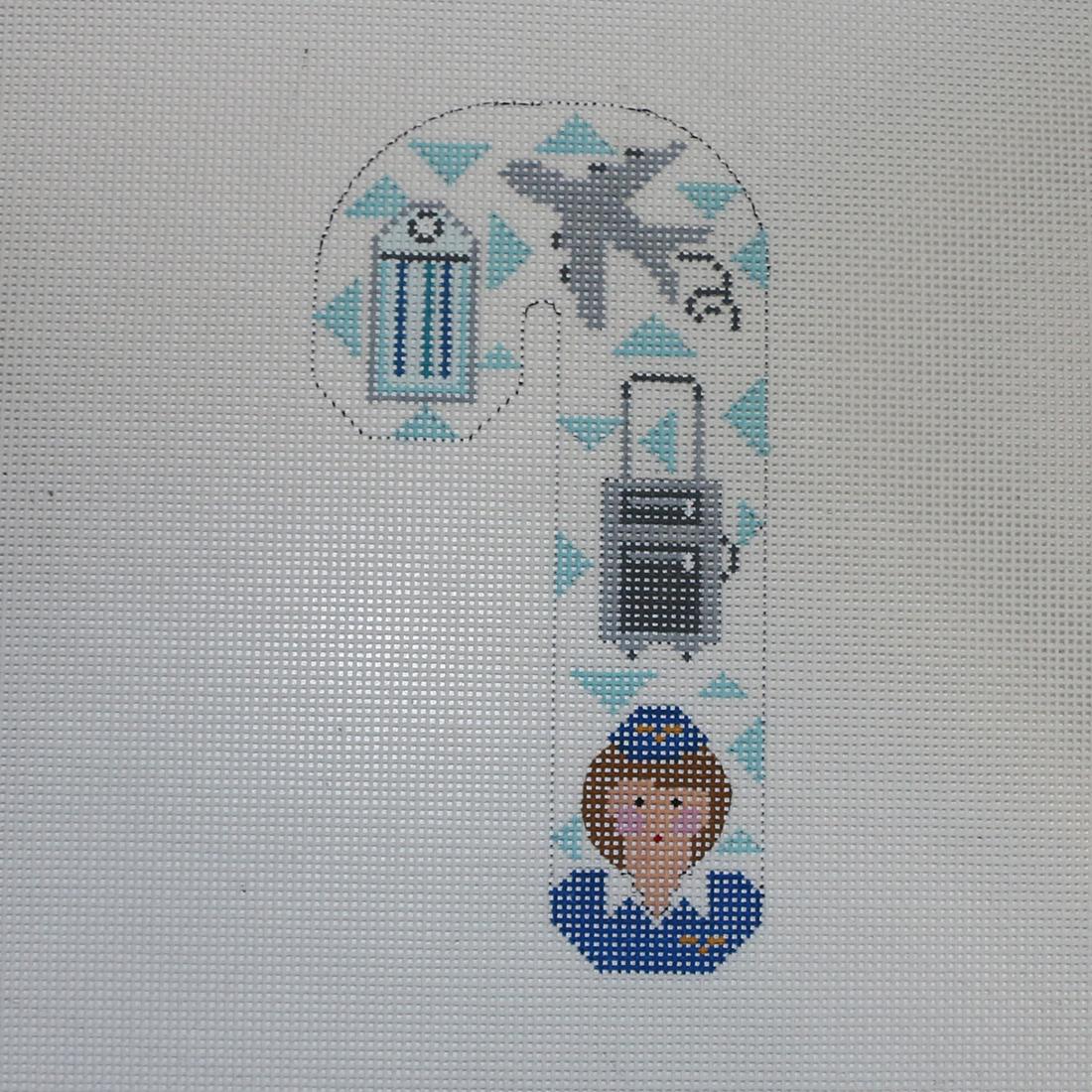 Flight Attendant Candy Cane