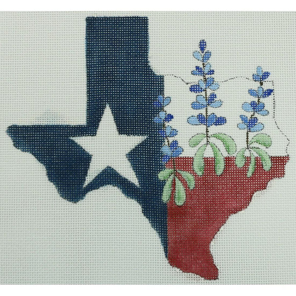 Texas, Flag & Bluebonnets