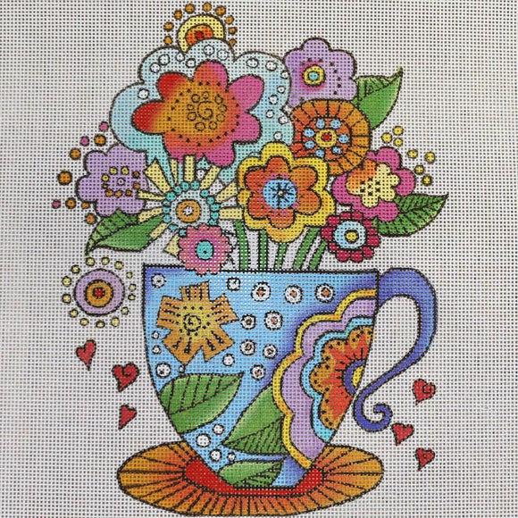Flowers in a Tea Cup