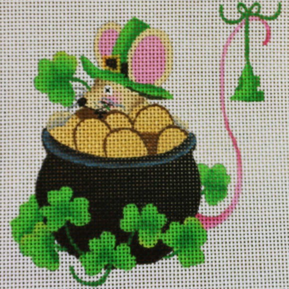 St. Patrick's Mouse in Gold