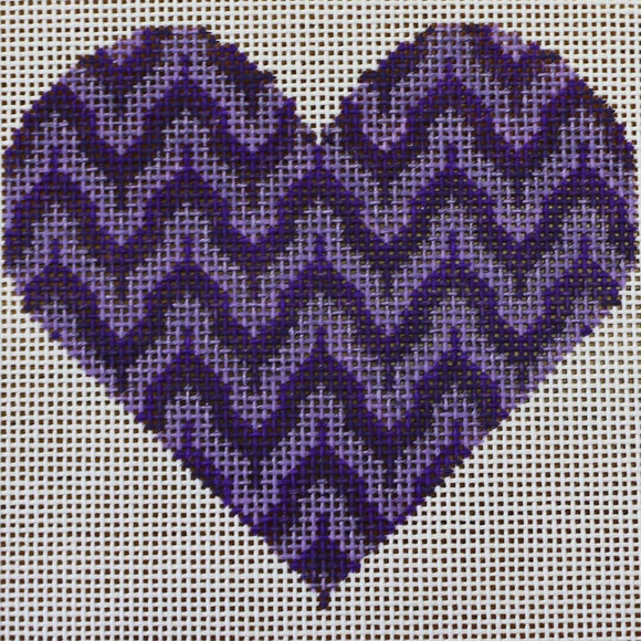 Purple Patterned Heart