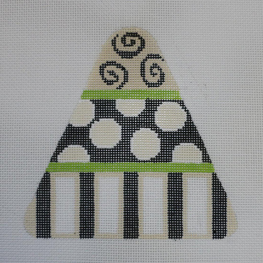 Big White Dot Candy Corn, B/W