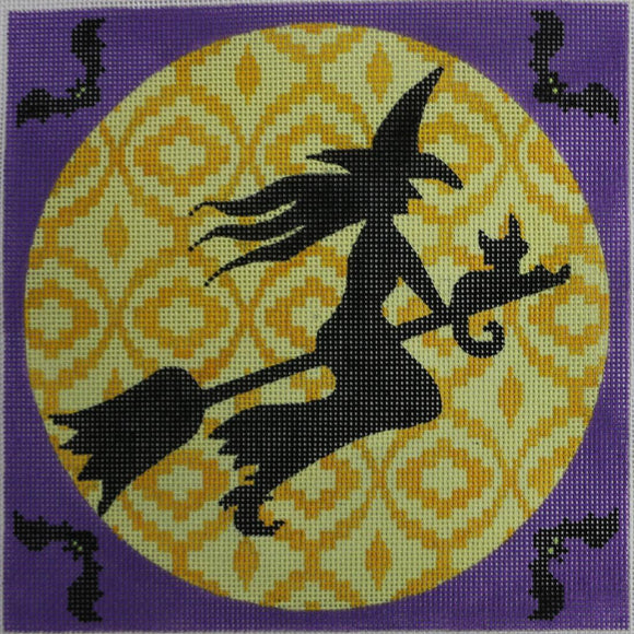 Witch Silhouette w/ Moon