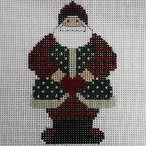 Santa with Heart in Hand with stitch guide