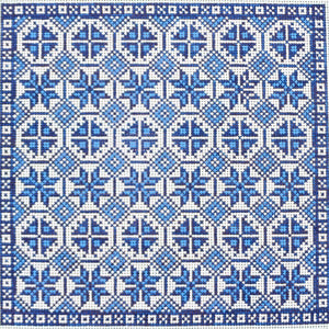 Blue Quilted Geometric