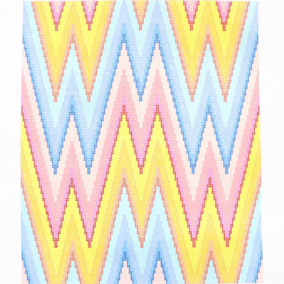 Blue/Pink/Yellow Zig Zag