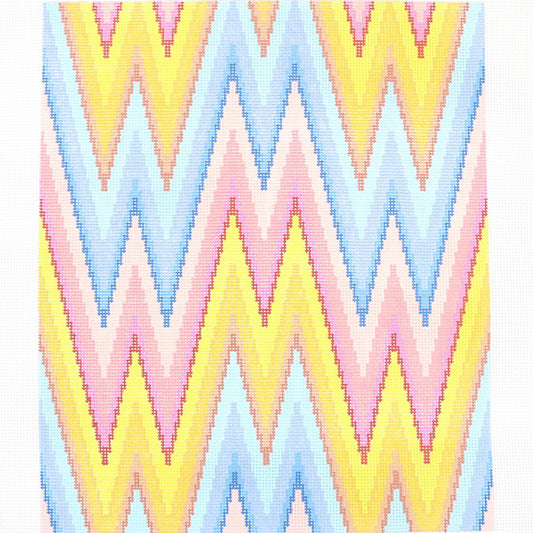 Blue/Pink/Yellow Zig Zag