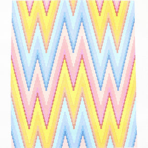 Blue/Pink/Yellow Zig Zag