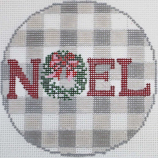 Noel on Gingham Grey