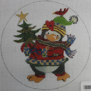 Plaid Penguin Round