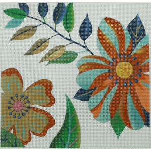 Earth Tones Floral Square