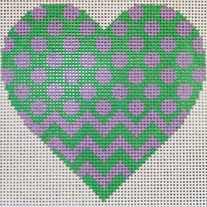 Purple/Green Heart
