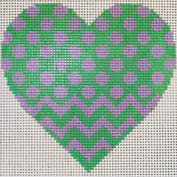 Purple/Green Heart