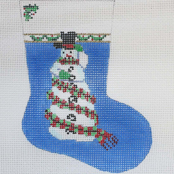 Snowman Tree Mini Sock