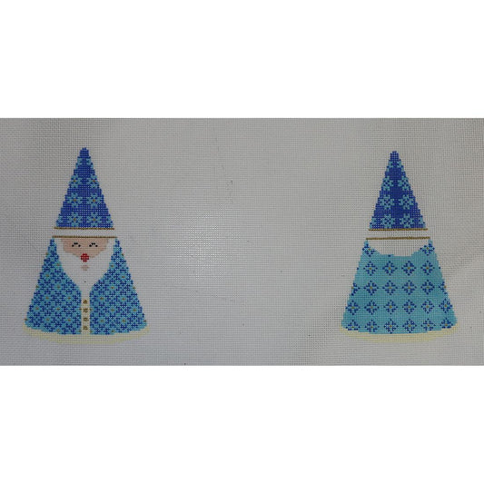 Blue Snowflakes Santa Cone