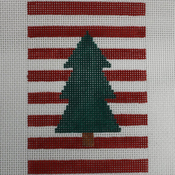 Tree with Striped Background