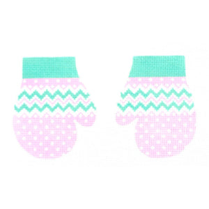 Pink/Green Cardigan Mittens