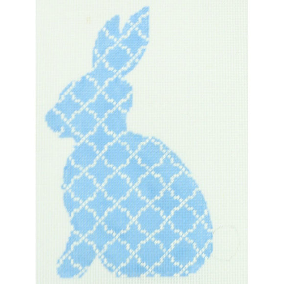 Sky Blue Quatrefoil Hare