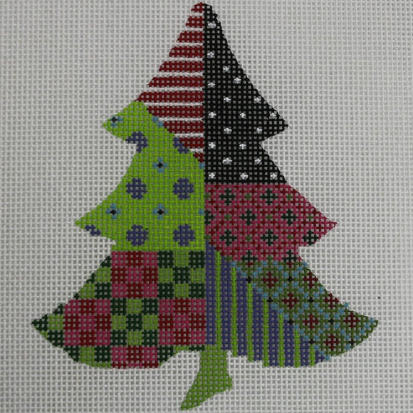Crazy Quilt Tree with stitch guide